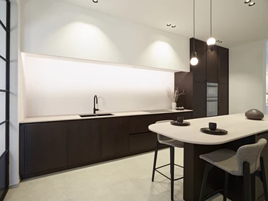Moderne keuken inbouw Japandi keuken eiland nbouwtoestellen De Keyzer Roeselare 2